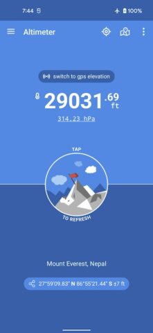 Altimeter для Android — скриншот 3