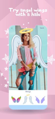 Angel Wings Cute Photo Editor для iOS — скриншот 2