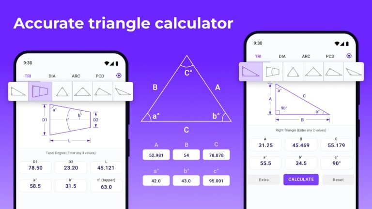 Angle Finder — Trig Calculator для Android — скриншот 1