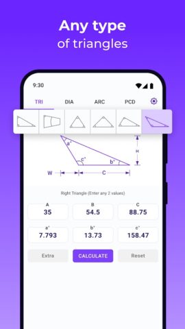 Angle Finder — Trig Calculator для Android — скриншот 4