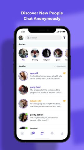 Anonymous Chat для Android — скриншот 1