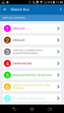 App Mataró Bus для Android — скриншот 2