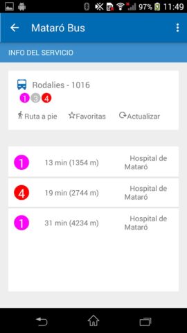 App Mataró Bus для Android — скриншот 4