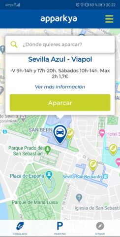 Apparkya Parquímetro y parking для Android — скриншот 4