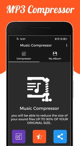 Audio : MP3 Compressor для Android — скриншот 1