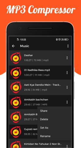 Audio : MP3 Compressor для Android — скриншот 2