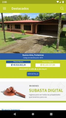 BN Venta de Bienes для Android — скриншот 1