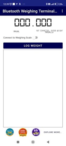 Весовой терминал BT 2.0 для Android — скриншот 1