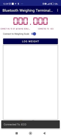 Весовой терминал BT 2.0 для Android — скриншот 2
