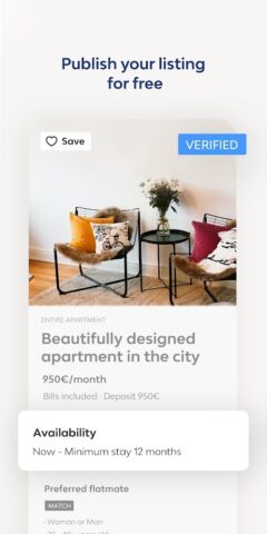 Badi – Rooms for rent для Android — скриншот 2