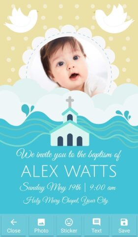 Baptism Invitations для Android — скриншот 1