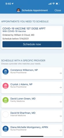 Baptist OneCare для iOS — скриншот 3