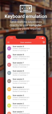 Barcode to PC: Wi-Fi scanner для iOS — скриншот 1