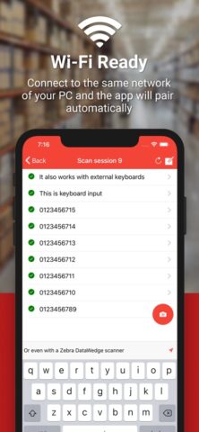 Barcode to PC: Wi-Fi scanner для iOS — скриншот 2