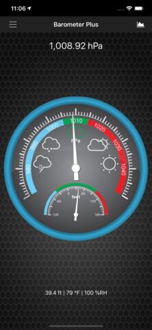 Барометр Plus для iOS — скриншот 1