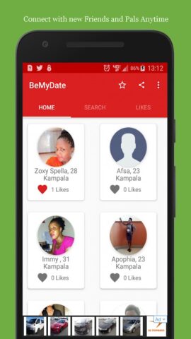 BeMyDate Uganda — Dating App для Android — скриншот 2