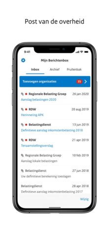 Berichtenbox для iOS — скриншот 1