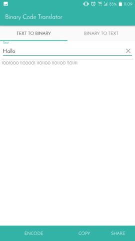 Binary Code Translator для Android — скриншот 2