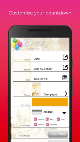 Birthday Countdown для Android — скриншот 4