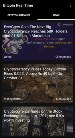 Bitcoin Real Time для Android — скриншот 2