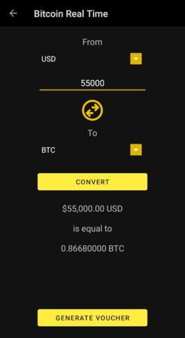 Bitcoin Real Time для Android — скриншот 4