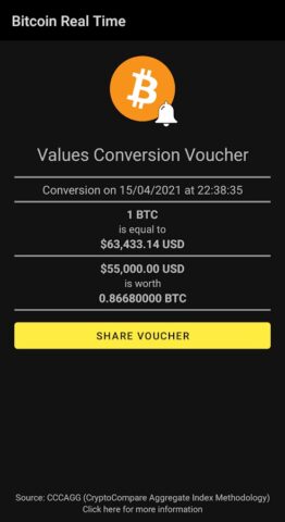 Bitcoin Real Time для Android — скриншот 5