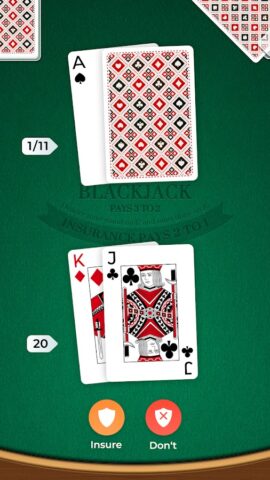 Blackjack для Android — скриншот 3