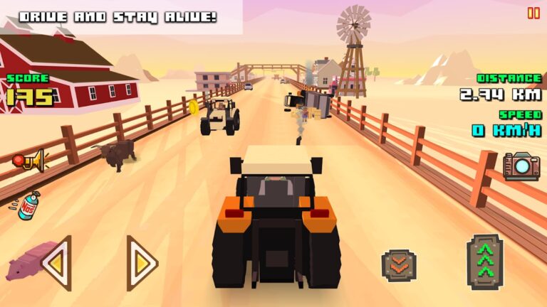 Blocky Farm Racing & Simulator для Android — скриншот 2