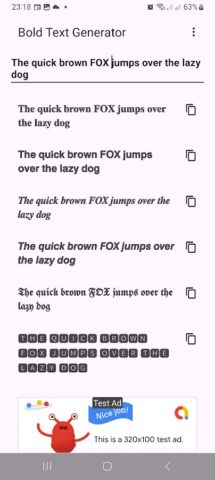 Bold Text Generator, Bold Font для Android — скриншот 1