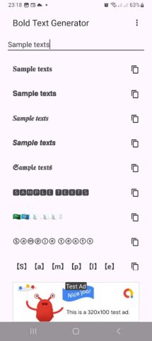 Bold Text Generator, Bold Font для Android — скриншот 4