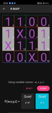 Алгебра логики калькулятор для Android — скриншот 4