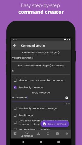 Bot Designer For Discord для Android — скриншот 2