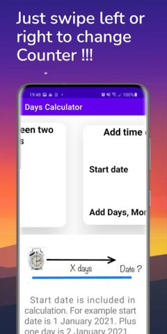 Калькулятор дней для Android — скриншот 5