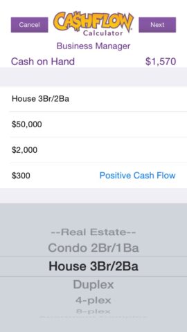 CASHFLOW Financial Statement Calculator для iOS — скриншот 4