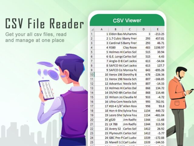 Читатель CSV-файлов для Android — скриншот 1