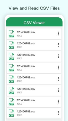 Читатель CSV-файлов для Android — скриншот 2