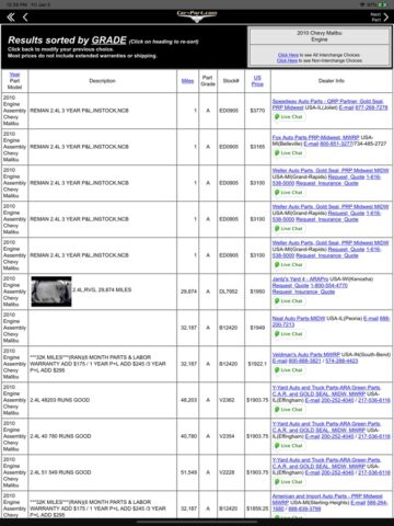 Car-Part.com Auto Parts Market для iOS — скриншот 2