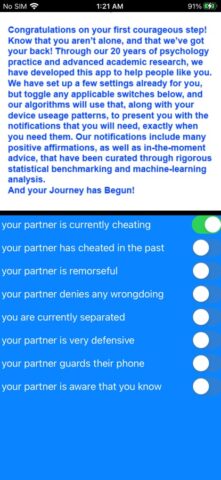 Catch Your Partner Cheating для iOS — скриншот 4