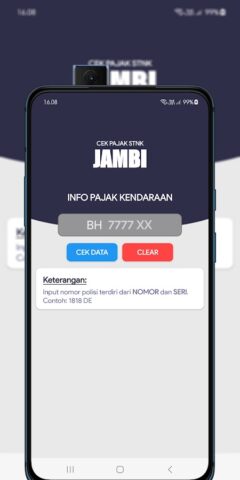 Cek Pajak STNK Jambi для Android — скриншот 4