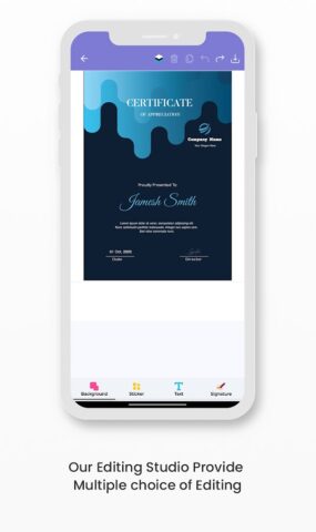 Certificate Maker — Editor для Android — скриншот 5