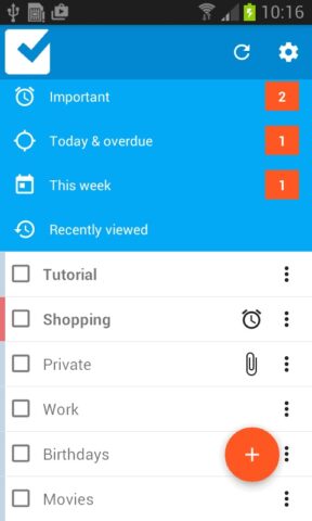 Checklist для Android — скриншот 1