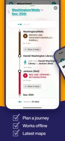 Карта метро CTA Чикаго для iOS — скриншот 3