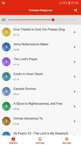 Христианские Мелодии для Android — скриншот 2