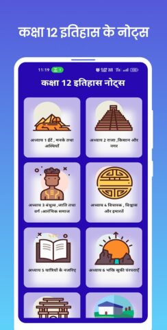 Class 12 History Notes Hindi для Android — скриншот 1