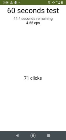 Click Speed Test для Android — скриншот 1