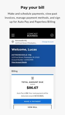 Comcast Business для Android — скриншот 4