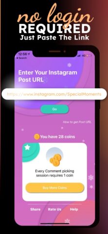 Comment Picker For Instagram для iOS — скриншот 1