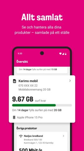 Comviq для Android — скриншот 3