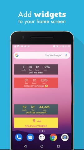 Countdown Widget для Android — скриншот 4