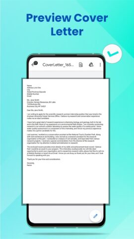 Cover Letter Maker for Resume для Android — скриншот 5